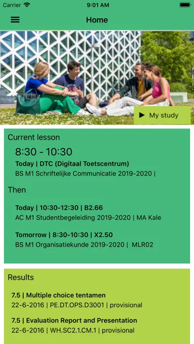 Ảnh chụp màn hình của Windesheim App for students