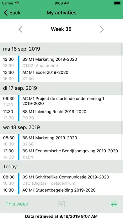 Ảnh chụp màn hình của Windesheim App for students