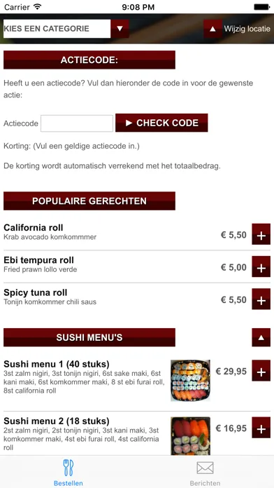 Sushi Sakura Delivery Ekran Görüntüleri