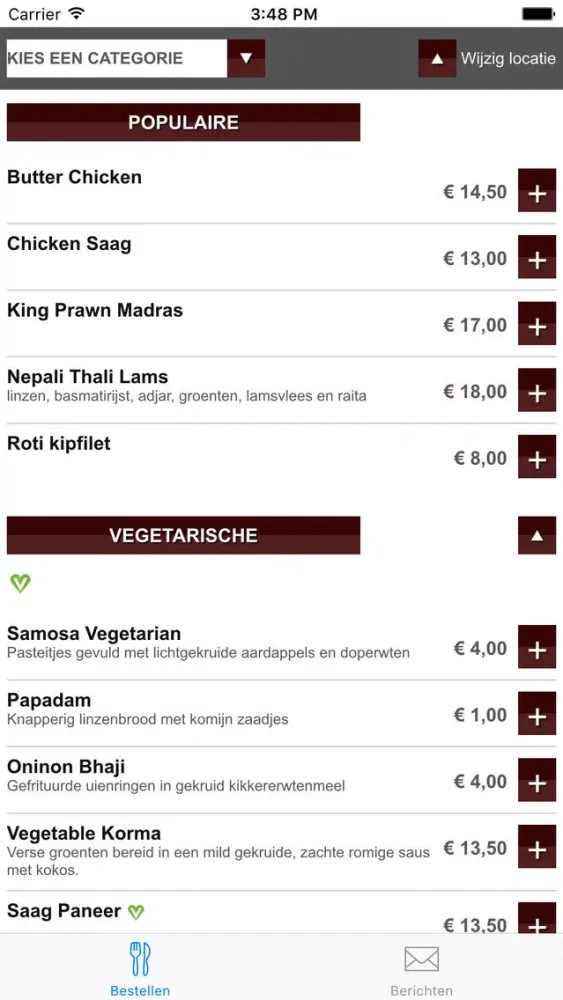 Tangkapan skrin Roti Curry Huis