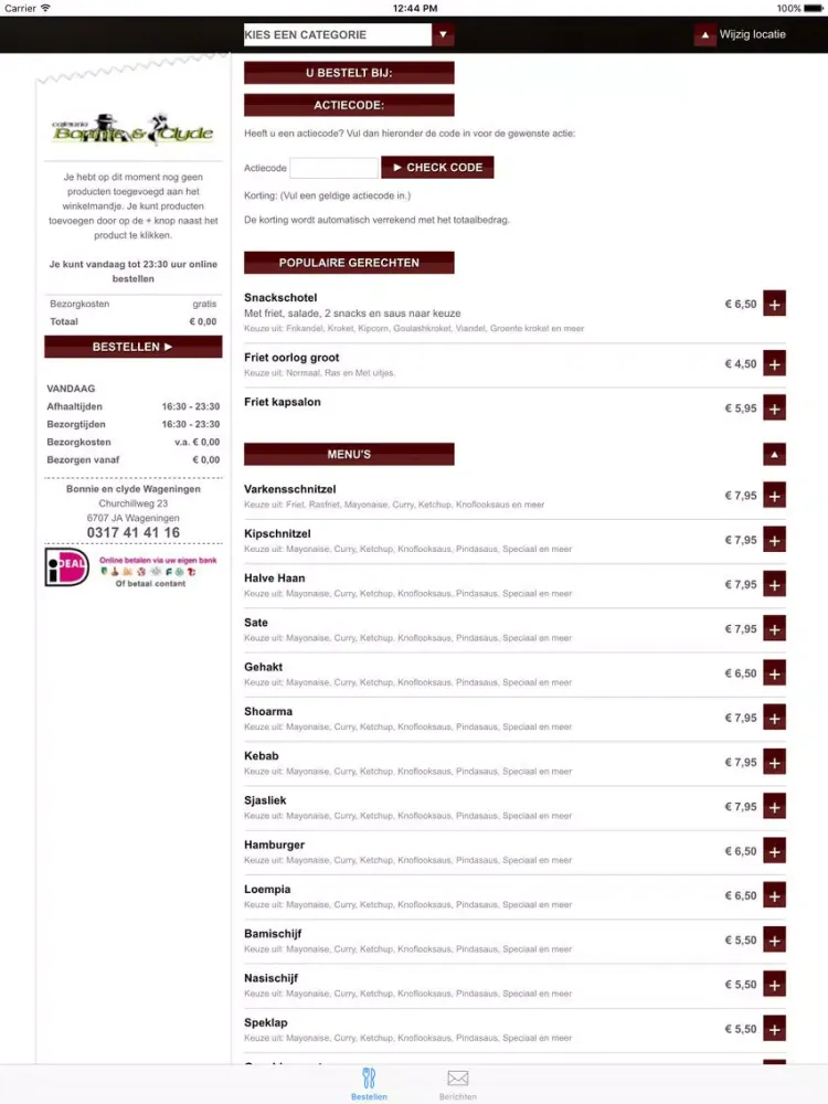 Bonnie en Clyde (Wageningen) iPad  Screenshots