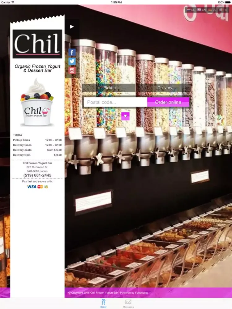 Capturas de pantalla de Chil Frozen Yogurt Bar iPad 
