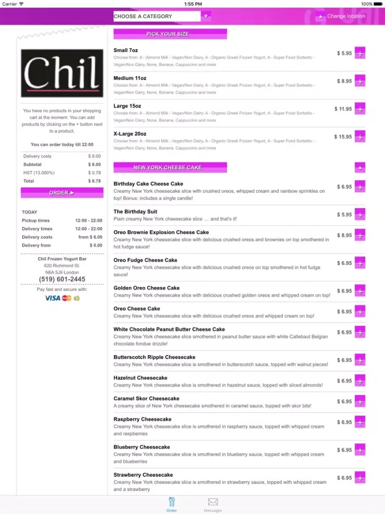 Capturas de pantalla de Chil Frozen Yogurt Bar iPad 