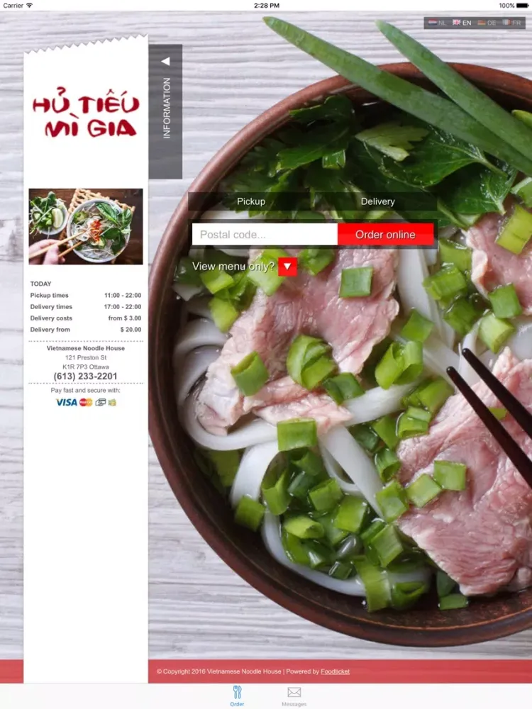 Captures d'écran de Vietnamese Noodle House iPad 