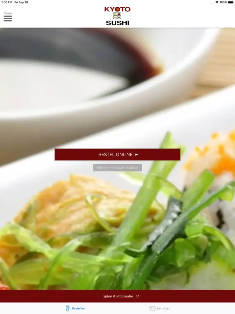 Ảnh chụp màn hình của Kyoto Sushi 's-Gravenhage iPad 