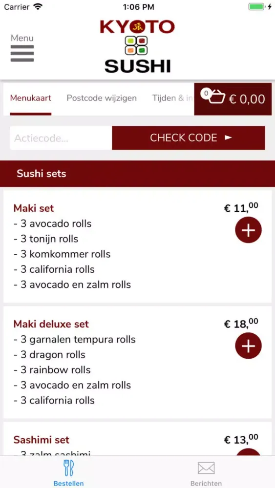Ảnh chụp màn hình của Kyoto Sushi 's-Gravenhage