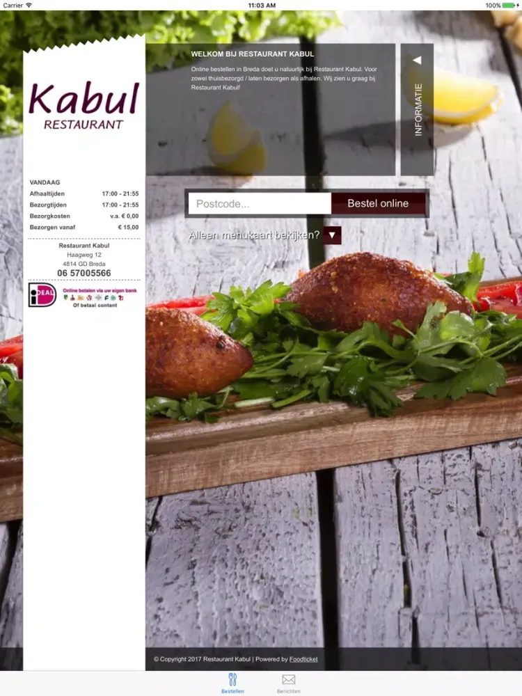 Restaurant Kabul iPad  Ekran Görüntüleri