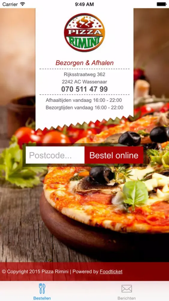 Captures d'écran de Pizza Rimini Wassenaar