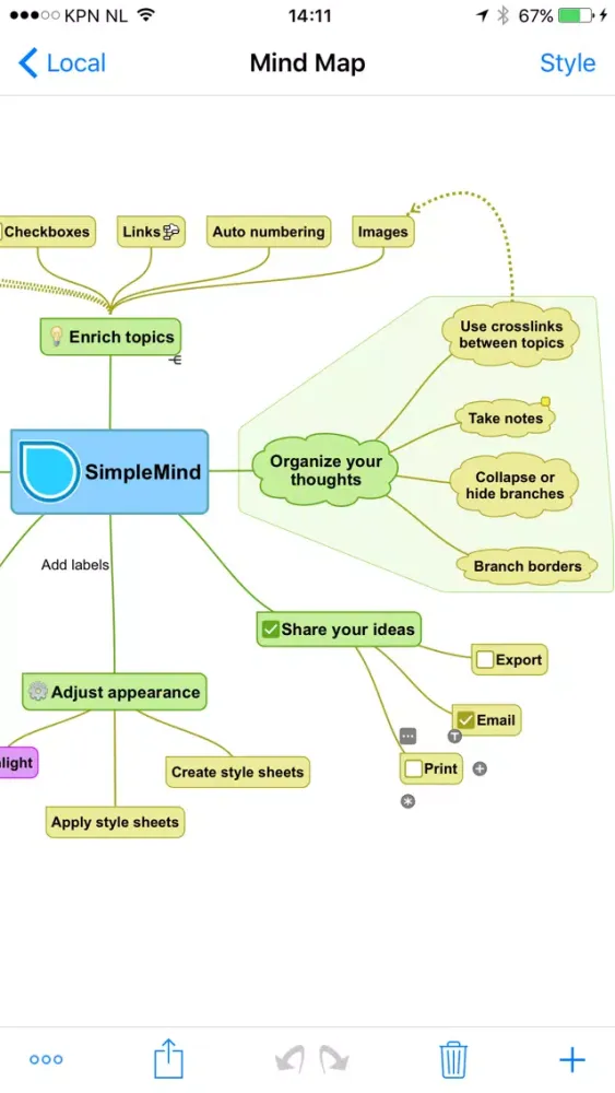 Ảnh chụp màn hình của SimpleMind (Legacy)