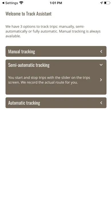 Captures d'écran de Track Assistant - Trip logging