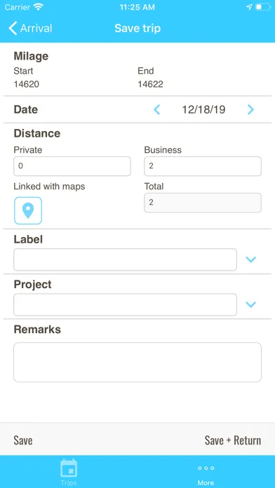 Captures d'écran de Track Assistant - Trip logging