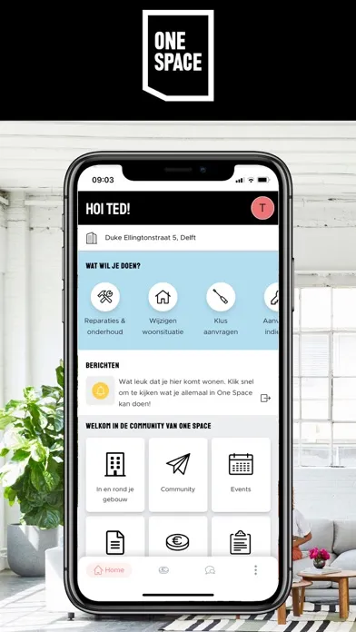 Zrzuty ekranu One Space app