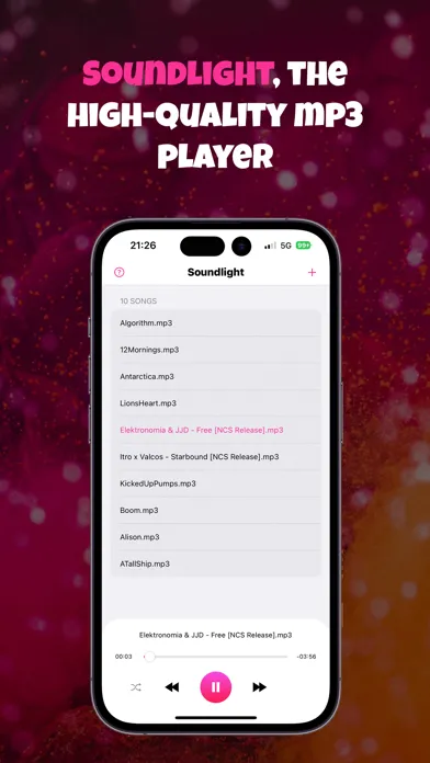 Zrzuty ekranu Soundlight - MP3 Music Player