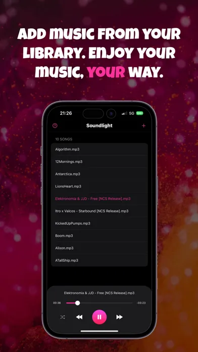 Zrzuty ekranu Soundlight - MP3 Music Player