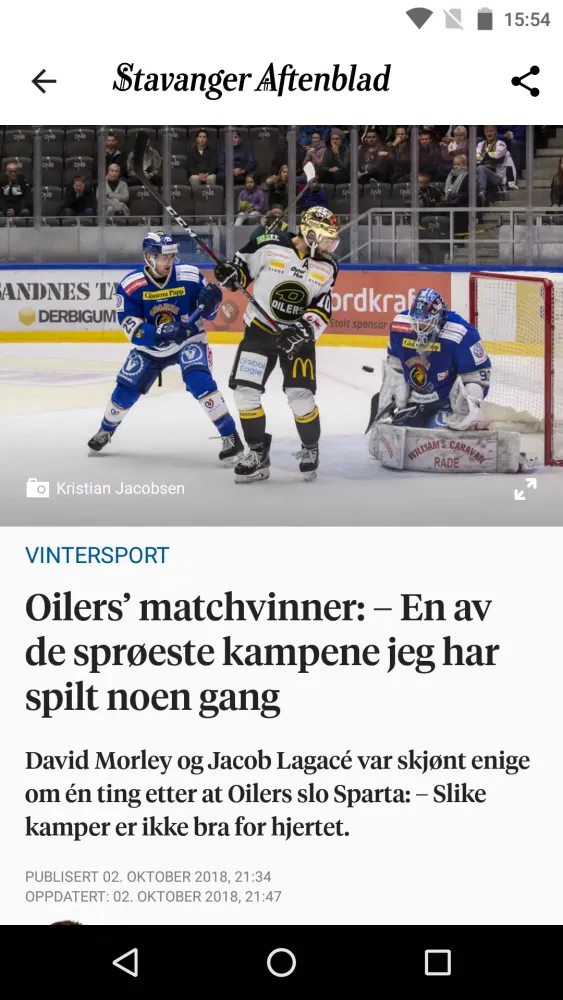 Zrzuty ekranu Stavanger Aftenblad