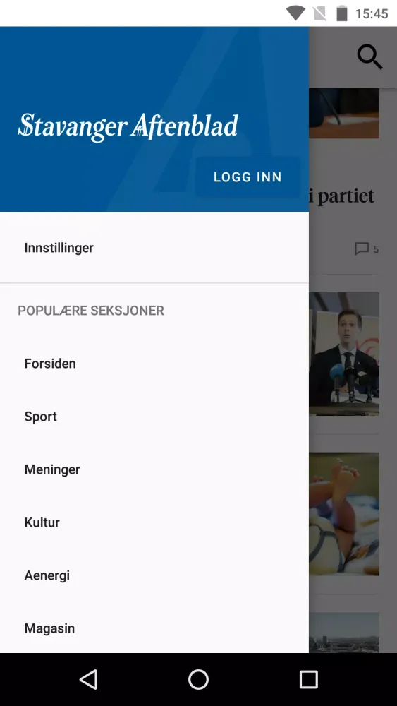Zrzuty ekranu Stavanger Aftenblad