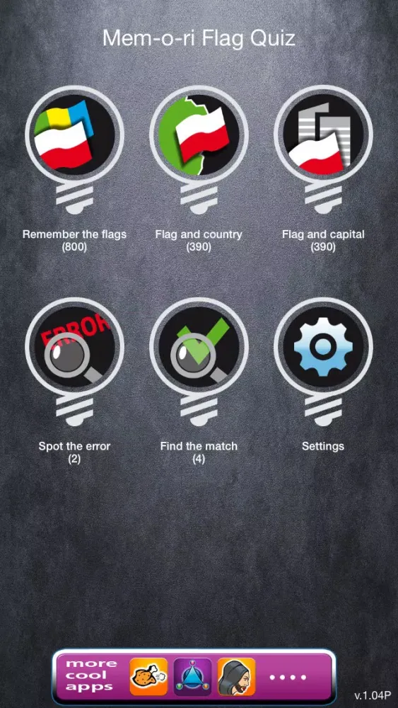 ภาพหน้าจอของ Mem-o-ri Flag Quiz - learn all the countries, flags and capitals and increase you geography knowledge