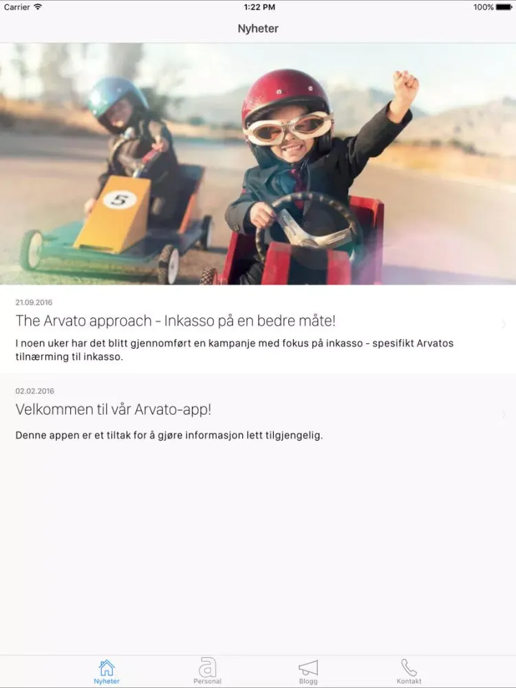 Capturas de tela do Arvato iPad 