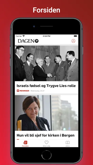 Capturas de tela do Dagen Nyhetsapp