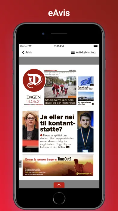 Capturas de tela do Dagen Nyhetsapp
