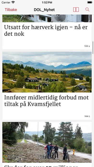 Zrzuty ekranu Dølen eAvis
