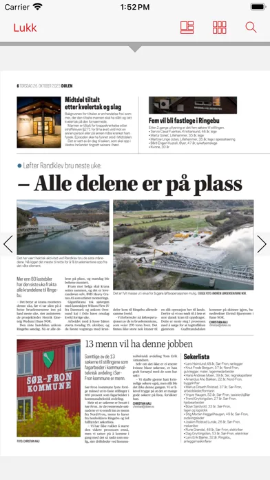 Zrzuty ekranu Dølen eAvis