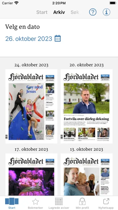 Zrzuty ekranu Fjordabladet eAvis