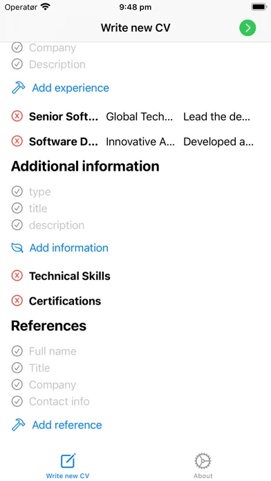 CV Fox - Professional resume سکرین شاٹس