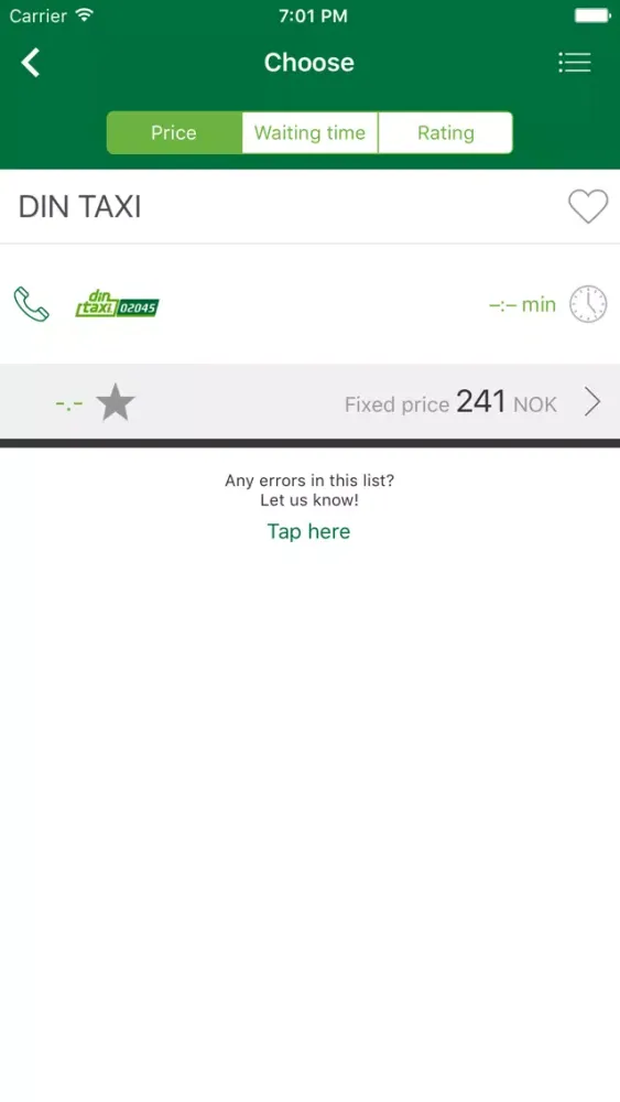 Captures d'écran de Din Taxi Fastpris