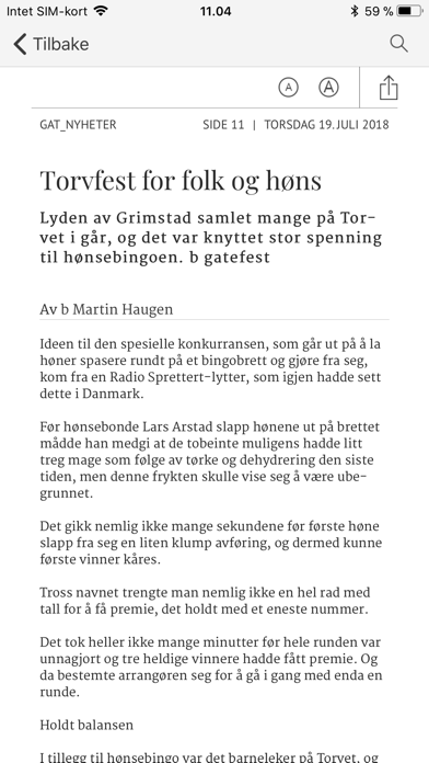 Capturas de pantalla de Grimstad Adressetidende eAvis