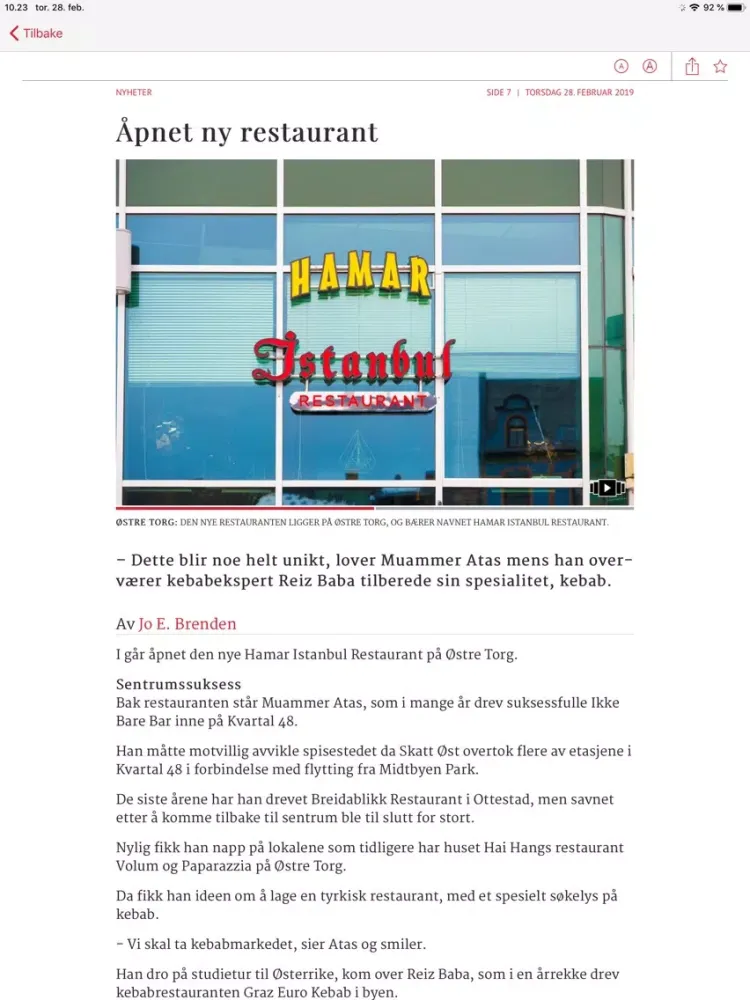 Hamar Dagblad eAvis iPad  スクリーンショット