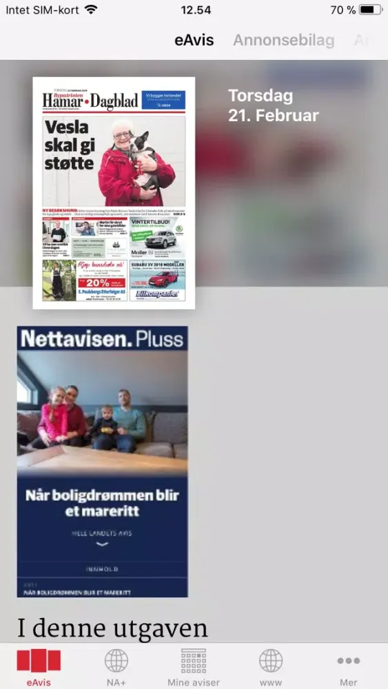 Hamar Dagblad eAvis スクリーンショット