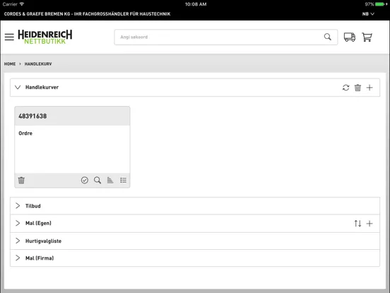 Tangkapan layar Heidenreich iPad 