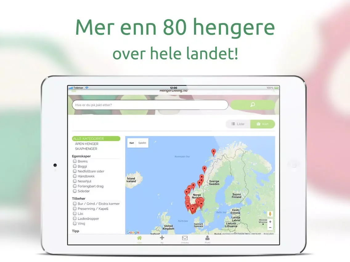 HengerDeling.no - Hengere i hele Norge iPad  스크린샷