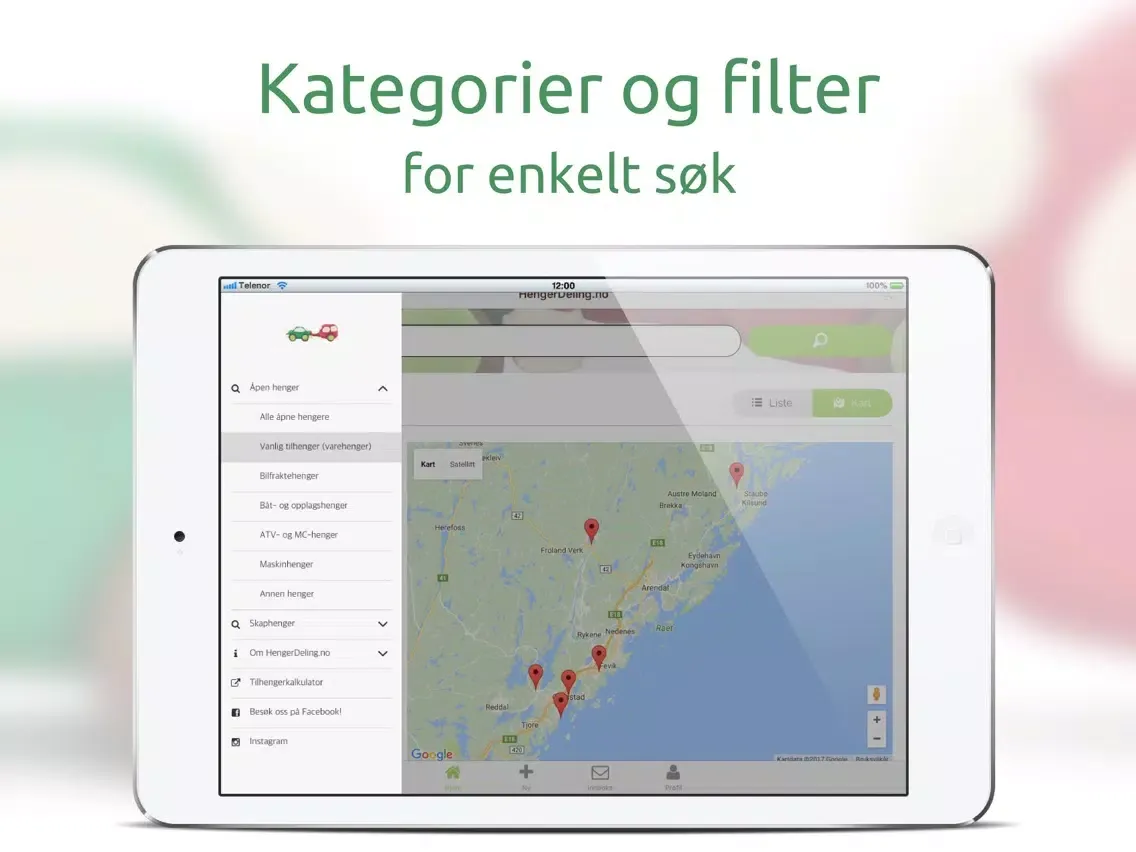 HengerDeling.no - Hengere i hele Norge iPad  스크린샷