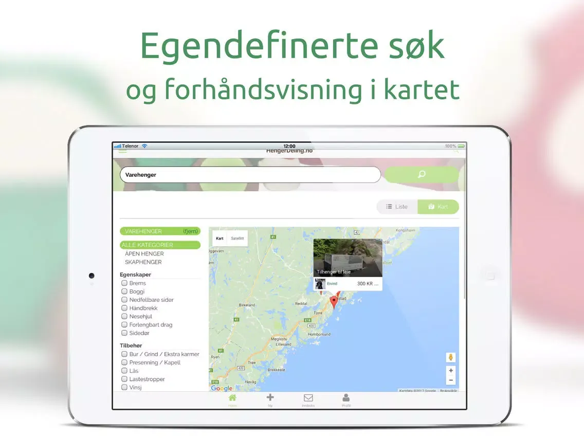 HengerDeling.no - Hengere i hele Norge iPad  스크린샷