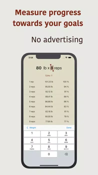 Captures d'écran de Rep Max Calc