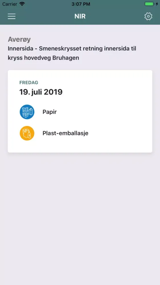Tangkapan layar NIR Tømmekalender