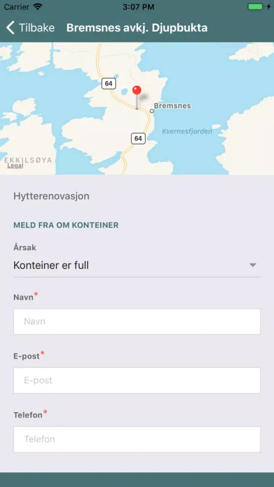 Tangkapan layar NIR Tømmekalender