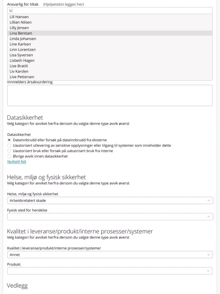 Avvik iPad  Screenshots