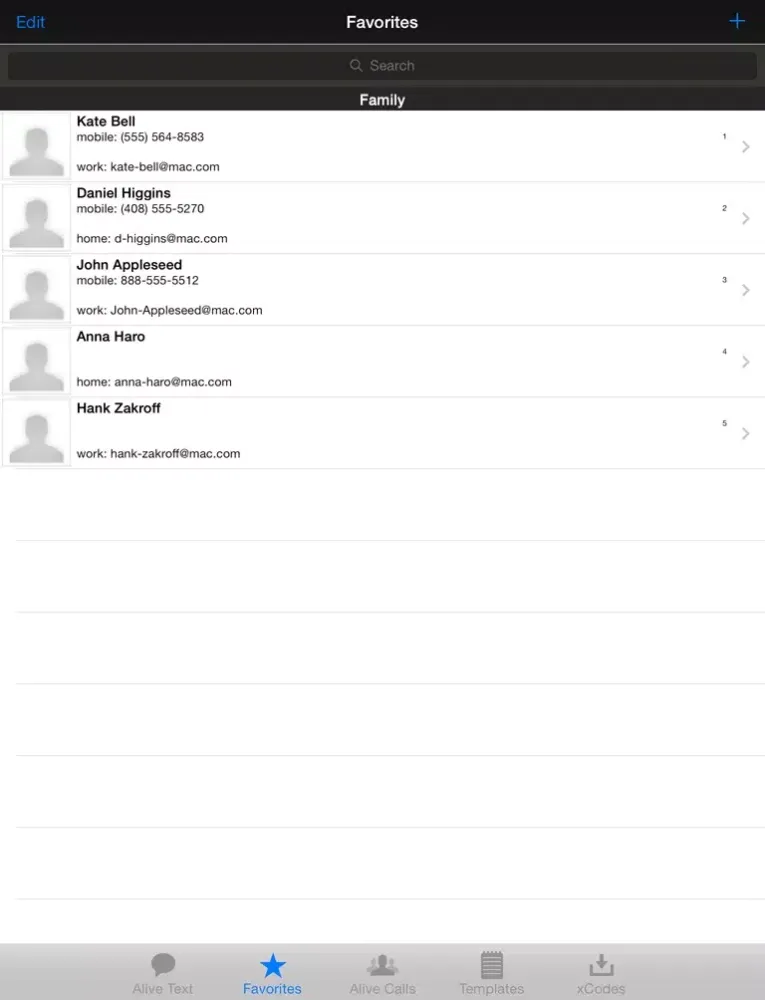 Alive Text Templates SMS Email Groups iPad  Screenshots