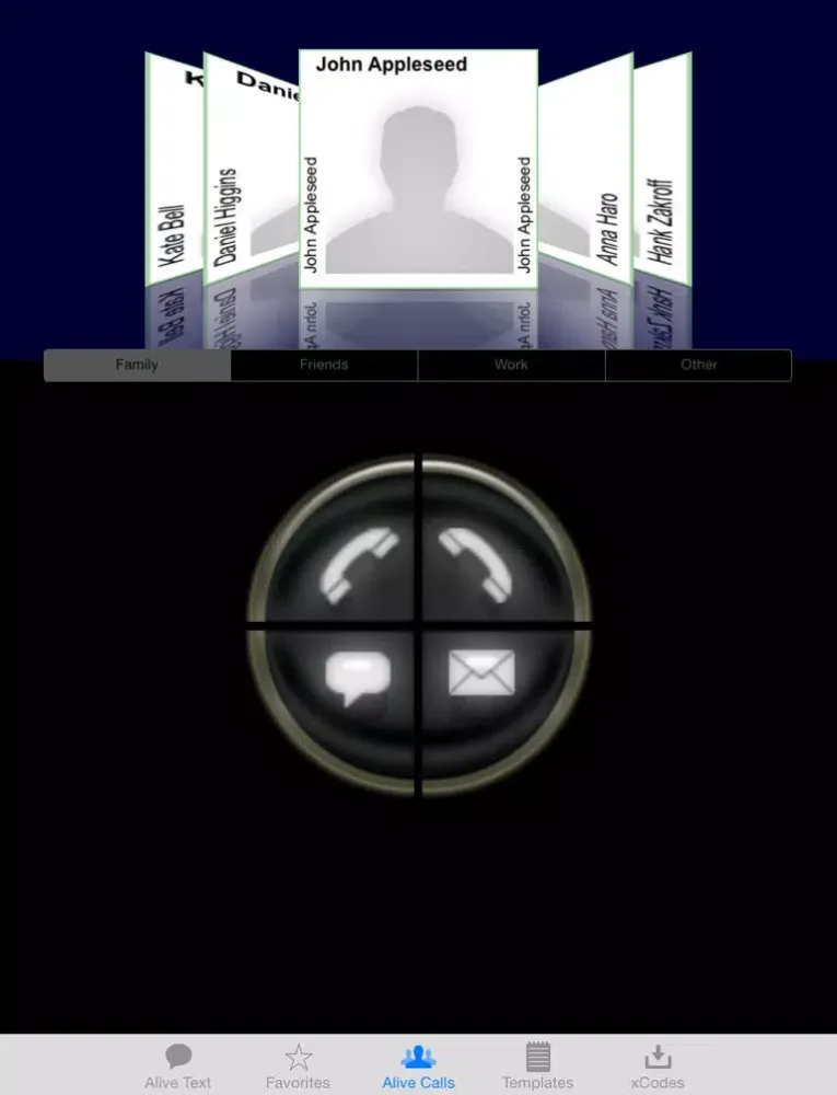 Alive Text Templates SMS Email Groups iPad  Screenshots