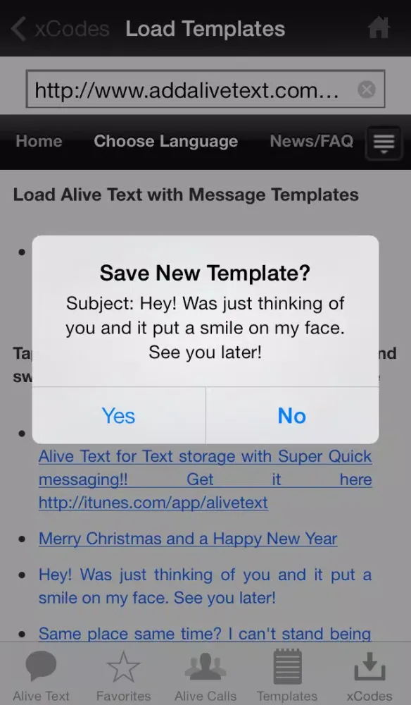 Alive Text Templates SMS Email Groups Screenshots