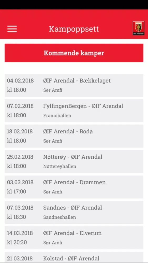ØIF Arendal Screenshots