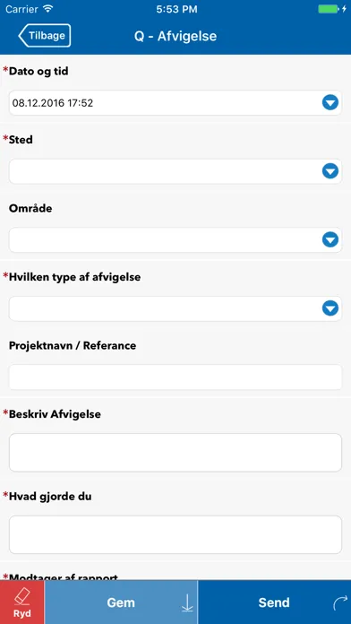 Captures d'écran de BWS Reporting Tool