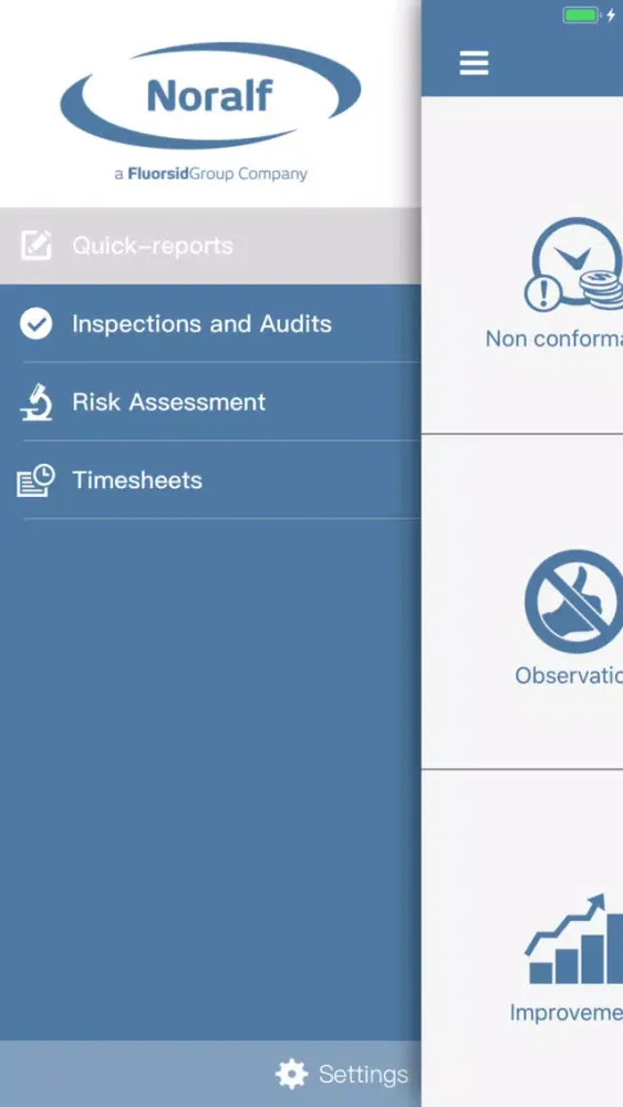 ภาพหน้าจอของ Noralf Reporting System