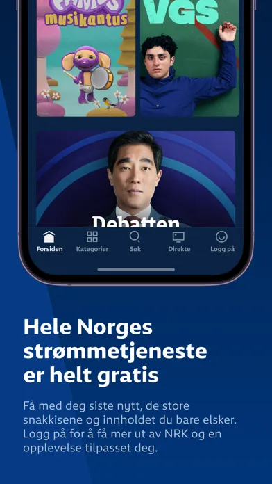 Capturas de tela do NRK TV
