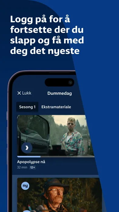 Capturas de tela do NRK TV