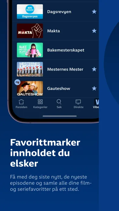 Capturas de tela do NRK TV