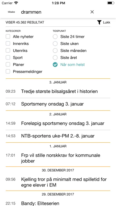 NTB Nyheter Screenshots